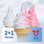 SHENGJINSH Pre-cooled Commercial Ice Cream Machine, 3 Flavors Countertop Soft Serve Ice Cream Maker