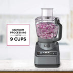 Restored Ninja BN601 Plus Food Processor 1000 Watts Autoiq, Chop Slice Shred, 9Cup Silver Stainless (Refurbished)