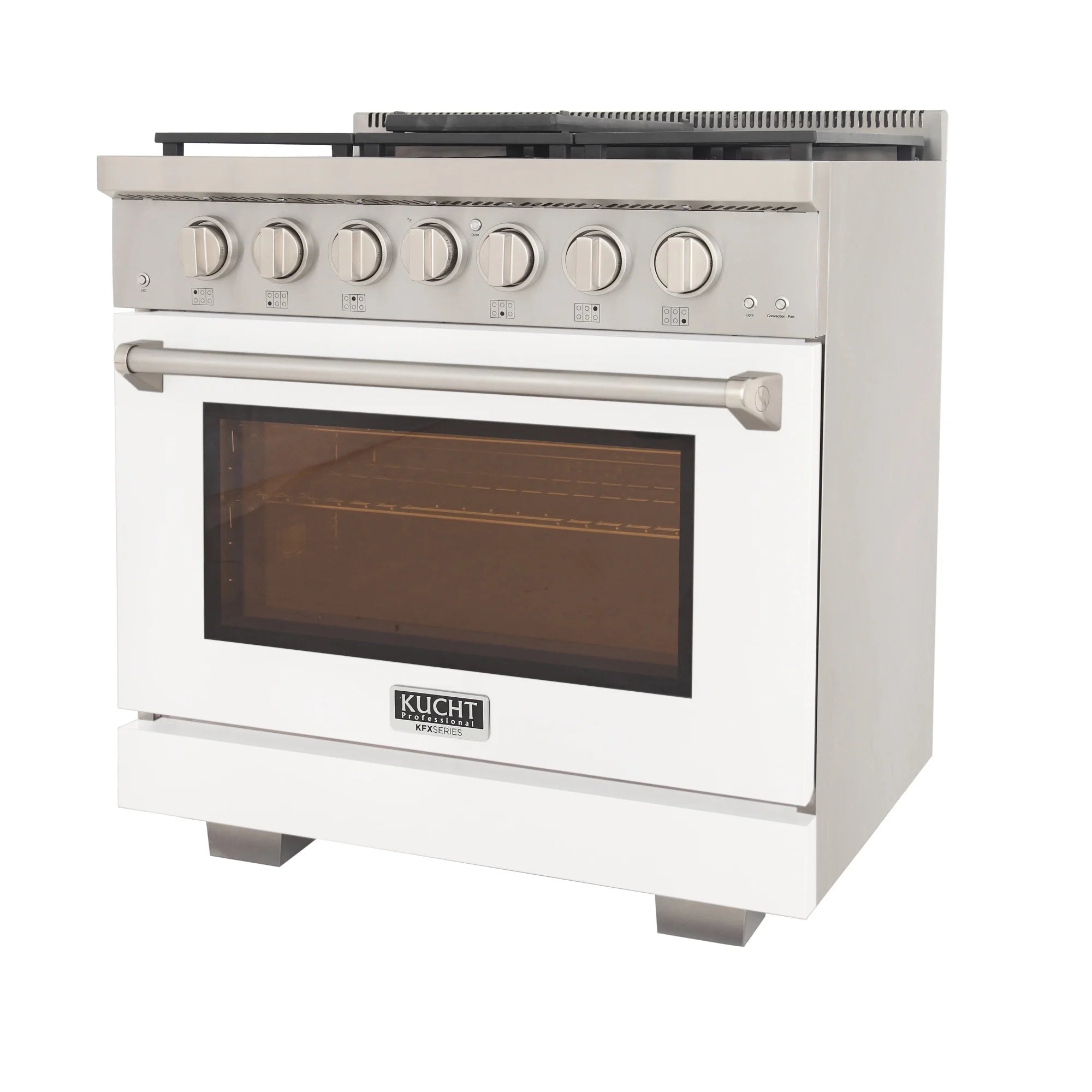 Professional 36-in Propane Gas Range in White with True Simmer Burners