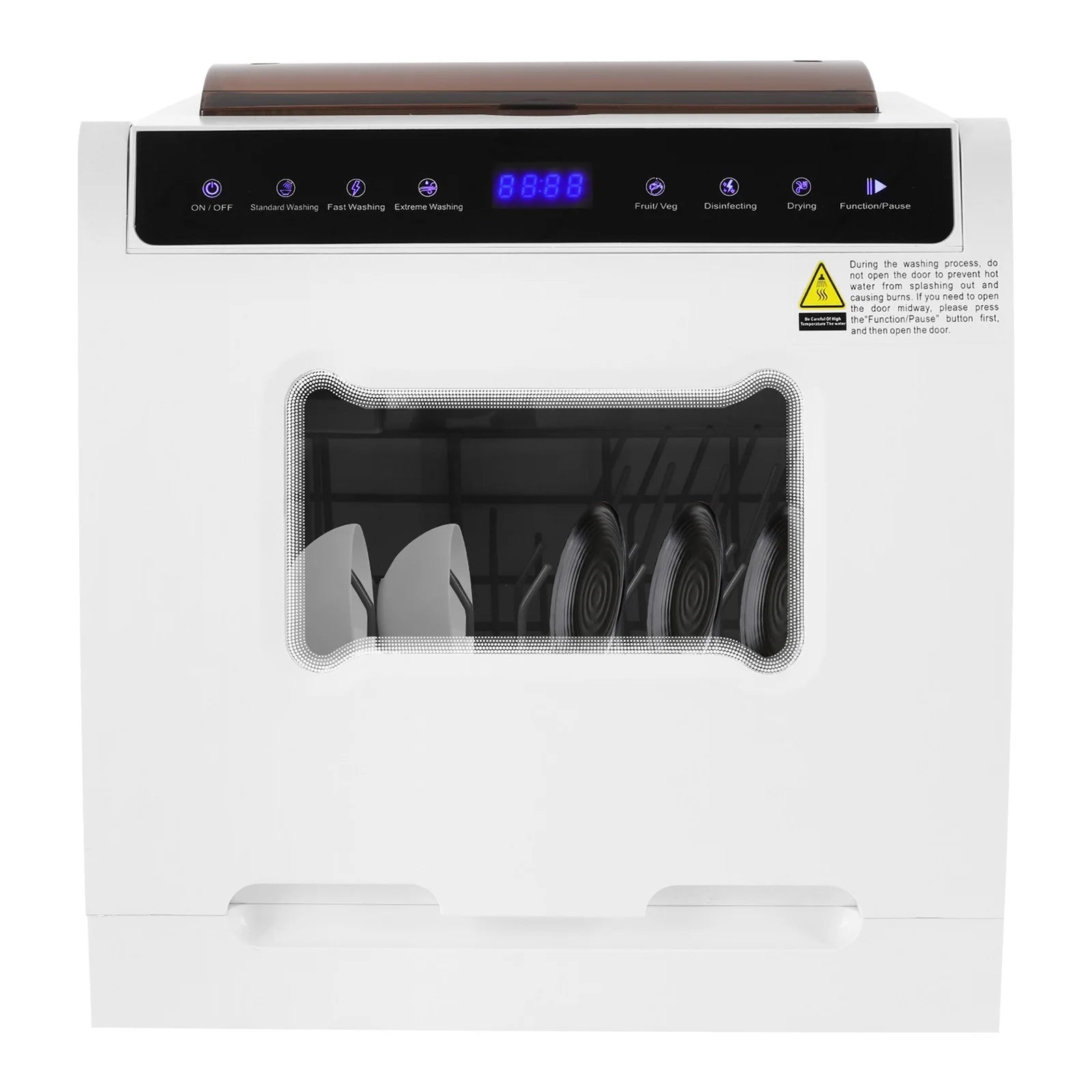 User-Friendly Dishwasher, Touchscreen Control with Visual Window, Top-Load Design with Sunken Handle, Easy for Elderly Users