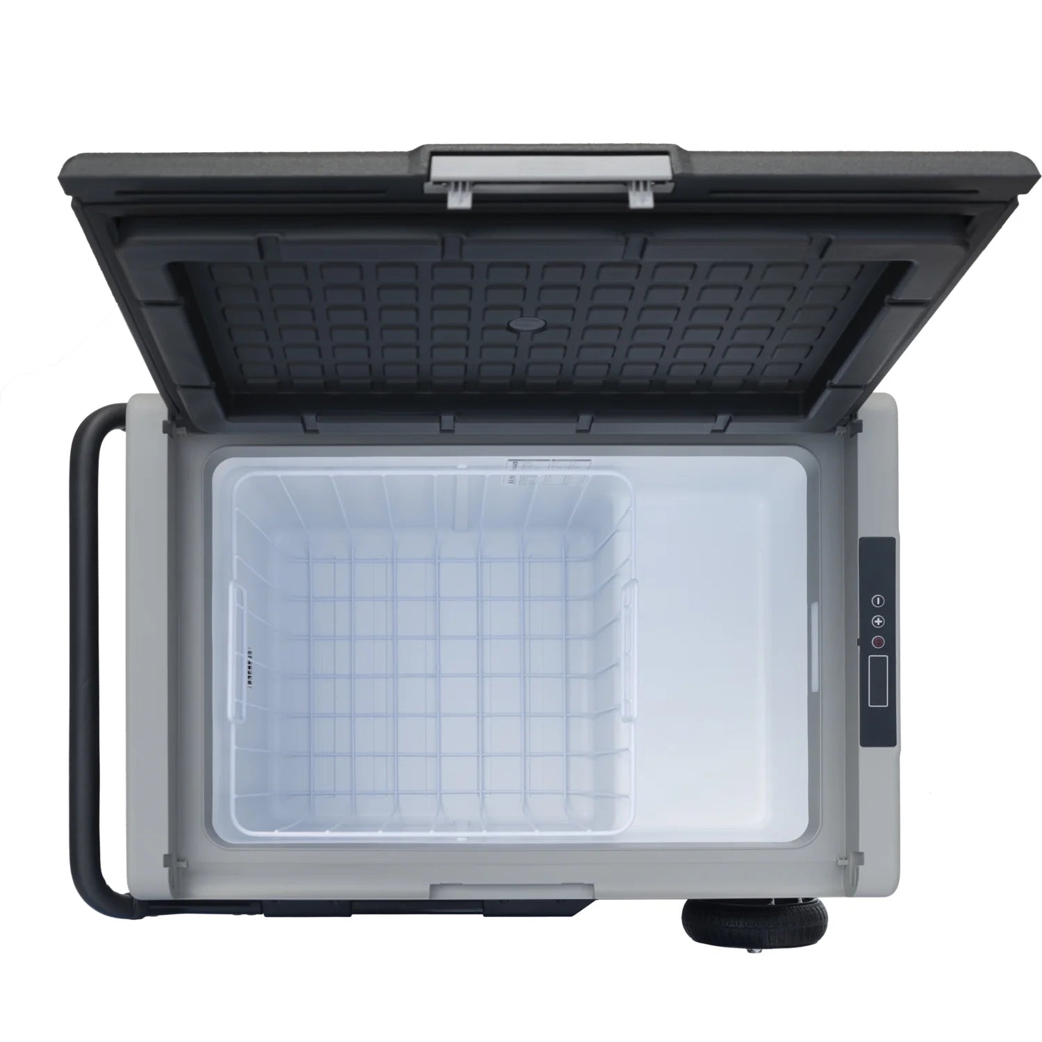 SMAD 12V/24V Car Fridge 50L Camping Mini Fridge Freezer, Quiet Electric Compressor Cool Box, Black