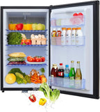 Smad Mini RV Fridge 12V 110V Refrigerator Semi Truck Freightliner Cascadia 2.1 Cu ft Reversible Door