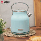 Open Box Haden Heritage 1.7L Stainless Steel Electric Water Kettle, Turquoise
