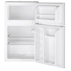 GE Appliances 3.1 Cu. Ft. Freestanding Double Door Compact Refrigerator, Steel