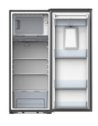 Galanz 6.5 Cu ft One Door Refrigerator, with Water Dispenser, Stainless Steel Look, Estar, New