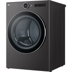 LG DLEX6700B 7.4 Cu. Ft. Black Steel Stackable Front Load Smart Electric Dryer with TurboSteam