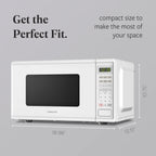 Farberware Countertop Microwave Ov 1100 Watts, 2.2 cu ft - Smart Sensor With LED Lighting and Child Lock - Perfect for Apartments and Dorms - Easy Clean Black Interior, Stainless Steel