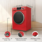 Equator All-in-One Washer Dryer VENTLESS/VENTED PET cycle 1.62cf/15lbs 110V in Merlot