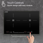 Equator 21" Portable 2-Burner Induction Cooktop LIGHT with ALUMINUM HANDLE 110V