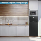 Costway 2 Doors 3.4 cu ft. Unit Compact Mini Refrigerator Freezer Cooler