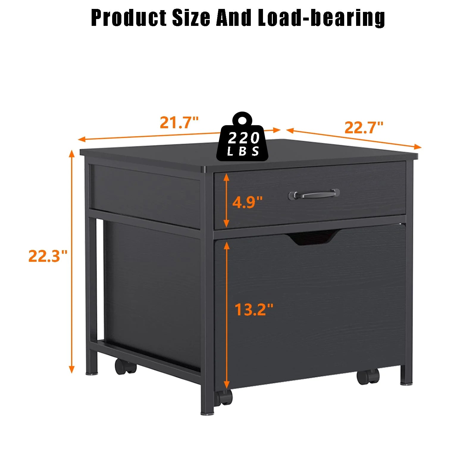 Mini Fridge Stand with Storage, Heavy Duty Mini Fridge Table with Rolling Cabinet