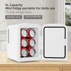 Car Refrigerator 6L Beauty M Irror LED Light Dormitory Mini Refrigerator Cosmetics Facial M Ask Refrigerator High-quality
