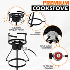 Ktaxon Propane Outdoor Fryer Aluminum Frying/Boiling Turkey Fryer Pot 30QT