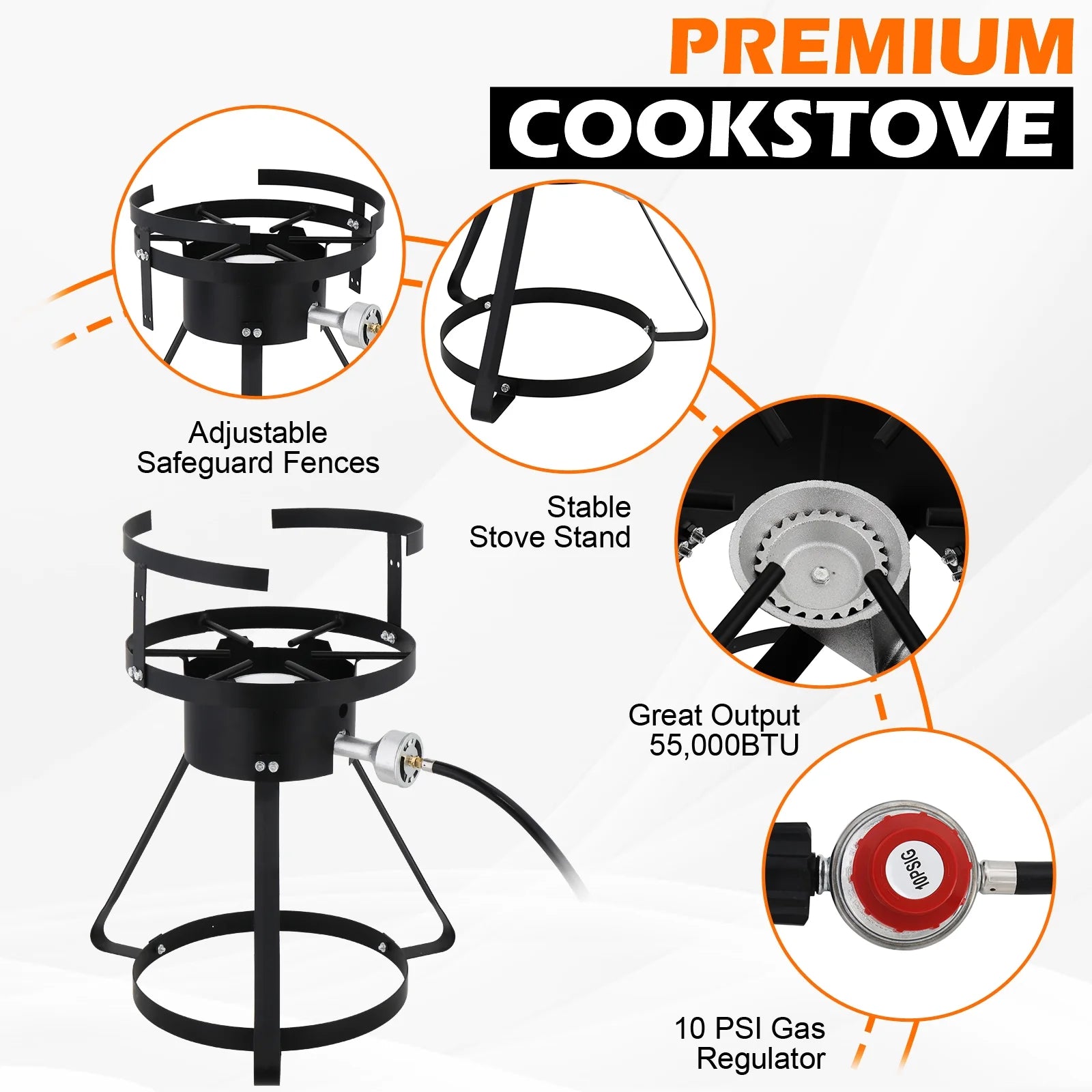 Ktaxon Propane Outdoor Fryer Aluminum Frying/Boiling Turkey Fryer Pot 30QT