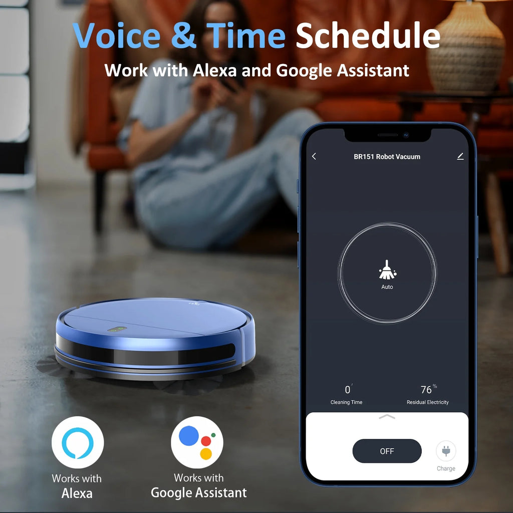 ONSON Robot Vacuum Cleaner, Robot Vacuum and Mop Combo with WIFI/Alexa for Pet Hair and Hard Floor