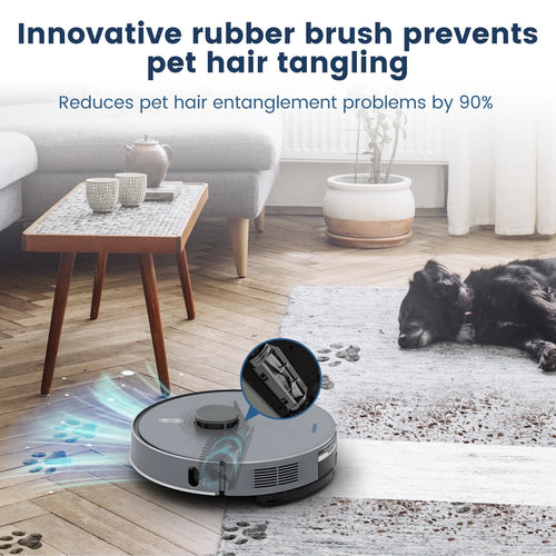 (2025Upgrade) AIRROBO L50 Self-Empty Robot Vacuum and Mop Combo with Ultrasonic Carpet Inspection��5500Pa Powerful Suction for Pet Hair