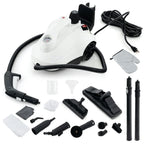 Spaco Multipurpose Steam Cleaner 1800W Portable Household Steamer with 61 oz Large Tank, 1800W Steam Cleaner with 15 Versatile Accessories, Gray & White