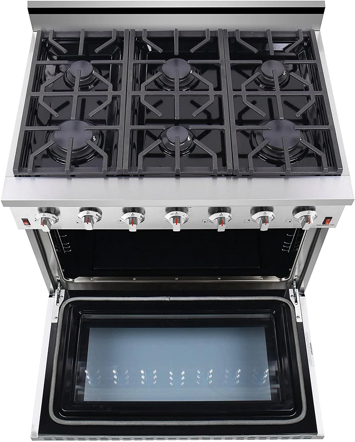 NXR Range 36�?5.5 cu ft Gas Range in Stainless Steel