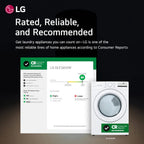 LG DLE3400W 7.4 Cu. Ft. White Front Load Electric Dryer