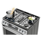 Midea 30-In Slide-In Gas Range with Wi-Fi Connectivity and Fan Convection, Stainless Steel, MGS30S2AST