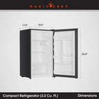 Magic Chef 3.2 cu. ft. Refrigerator in Black