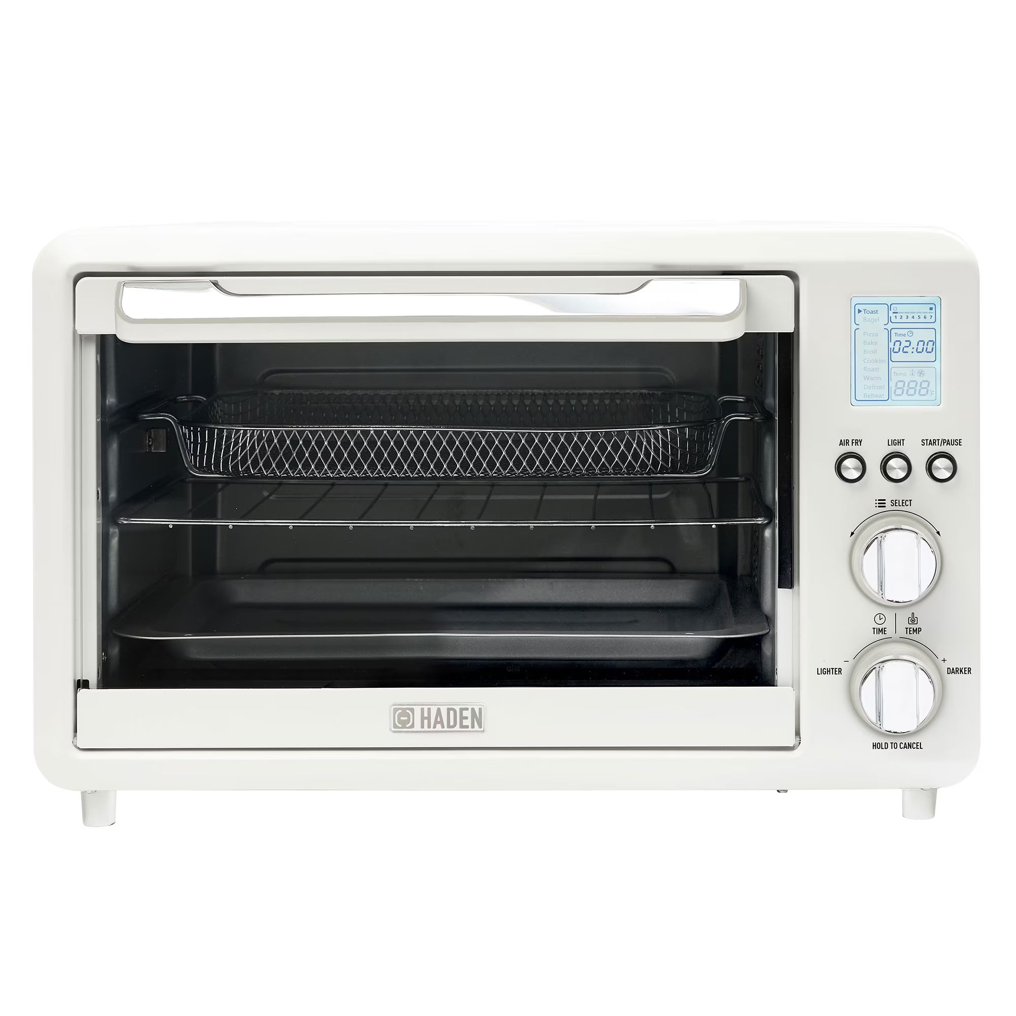 Haden Countertop 6 Slice Toaster Oven Air Fryer for Kitchen, Ivory/Copper