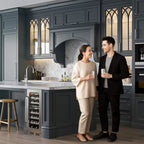 Whynter 24 inch Wine Cooler Refrigerator, 46 Bottle Wine Fridge, Freestanding & Built-in with Reversible Glass Door
