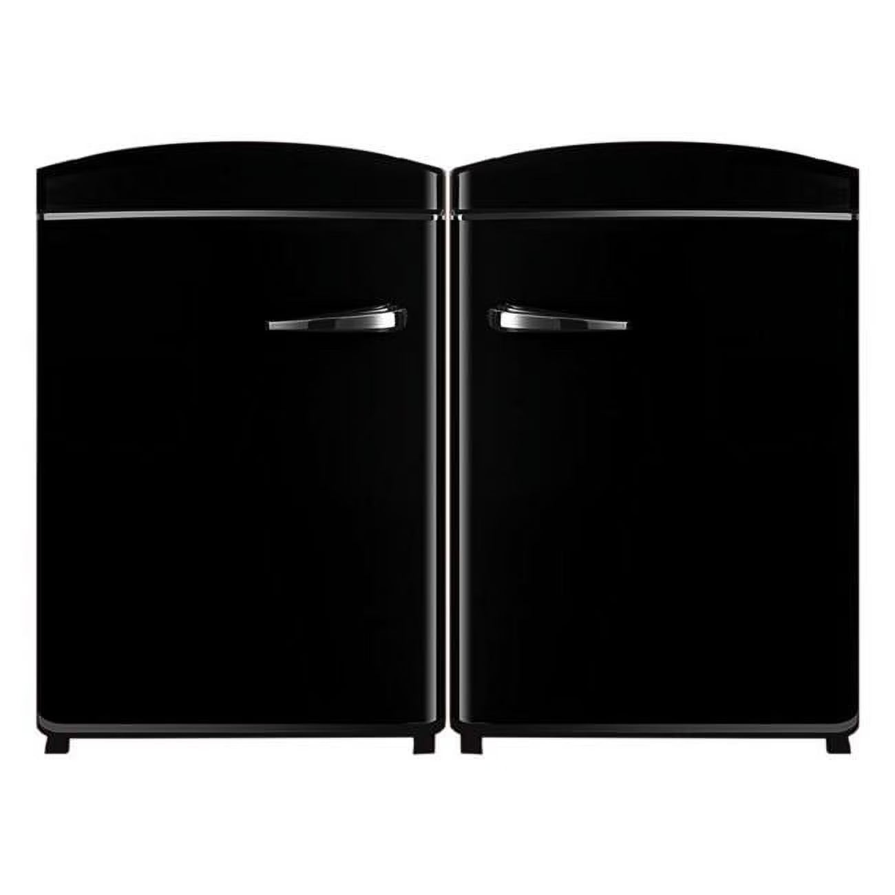 ConServ 3.2 cu.ft. Frost Free Black Retro Convertible Refrigerator-Freezer Set