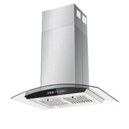 30 inch Range Hood 700 CFM Island Mount Range Hood Ceiling Mount Kitchen Vent Hood Touch Control Gesture Sensing