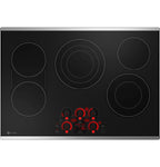 Ge Profile Pep9030st 30" Wide 5 Burner Electric Cooktop - Stainless Steel