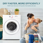 Simzlife 1.6 Cu. ft. Portable Clothes Dryer, Electric Compact Dryer Machine, 19.5 in W, 23.6 in H