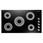 Cosmo 3 Piece Kitchen Appliance Package With 36" Electric Cooktop 36" Wall Mount Range Hood 24" Single Electric Wall Oven Kitchen Appliance Bundles