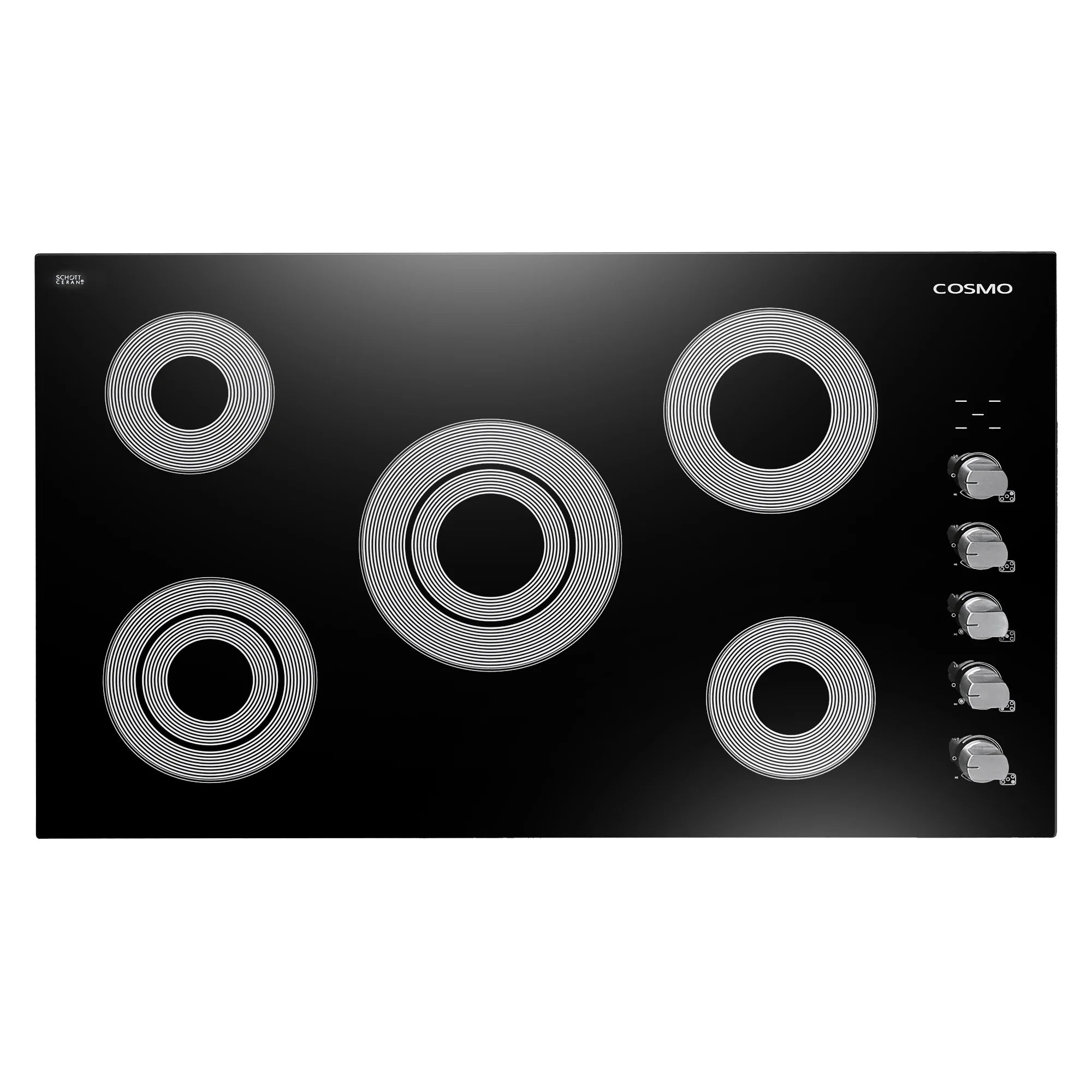 Cosmo 3 Piece Kitchen Appliance Package With 36" Electric Cooktop 24.4" Built-In Countertop Microwave 24" Single Electric Wall Oven Kitchen Appliance Bundles
