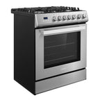 30 in. 5.0 cu. ft Single Oven Gas Range with 5 Burner Cooktop in Stainless Steel