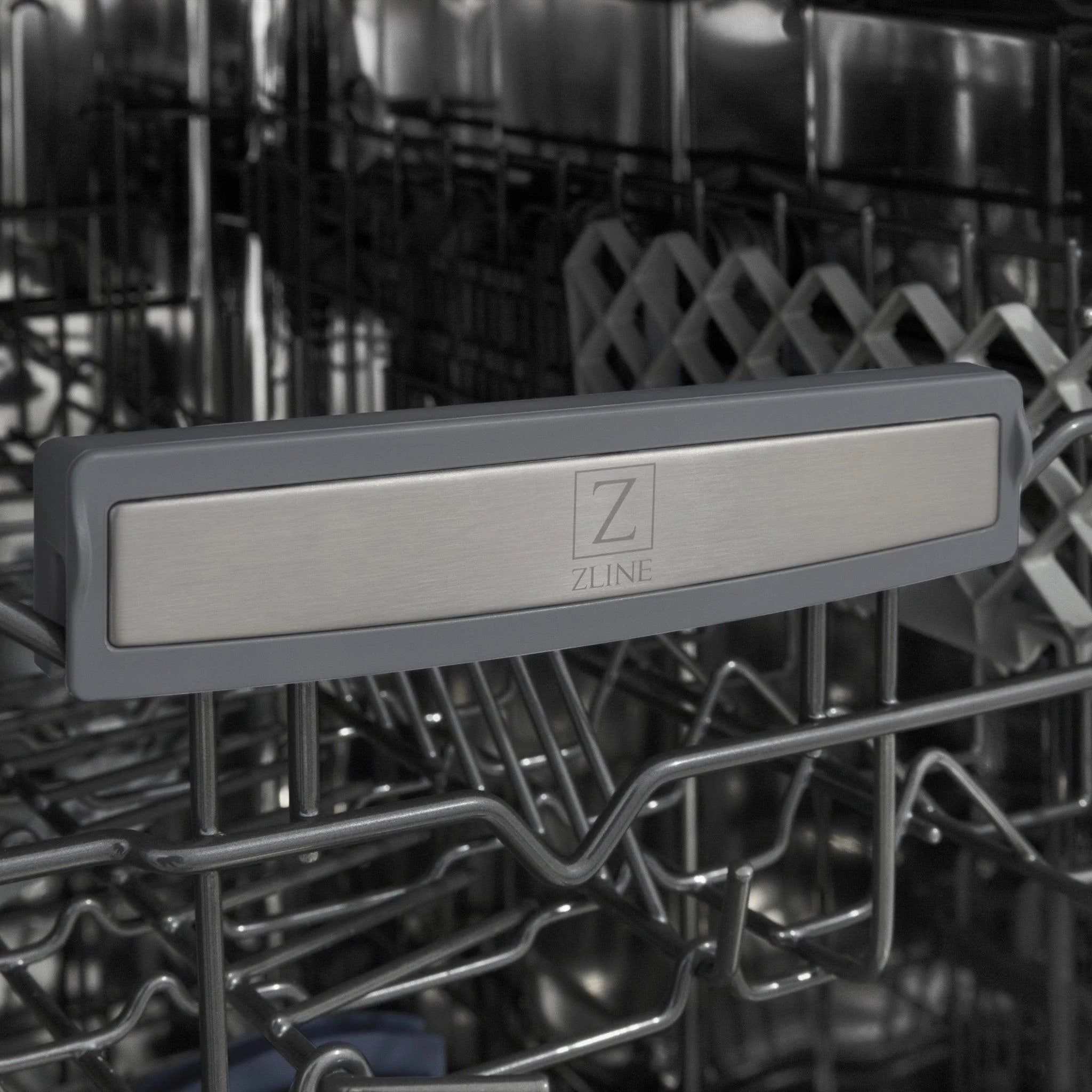 ZLINE 18" Tallac Series 3rd Rack Top Control Built-In Dishwasher in Unfinished Wood and Traditonal Handle, 51dBa