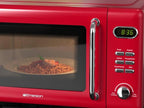 Emerson 0.7 Cu Ft, 700W Red Retro Countertop Microwave Oven, MWR7020RD