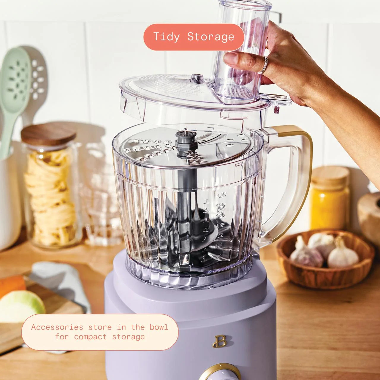 Beautiful 10-Cup Food Processor with Accessories, White Icing by Drew Barrymore