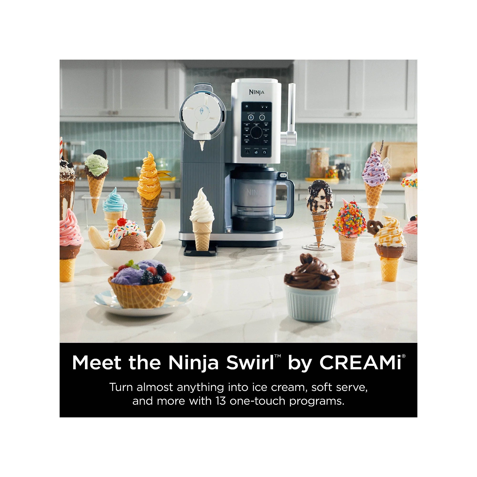 Open Box Ninja Swirl-Creami Soft-Serve Maker - SILVER ONE SIZE