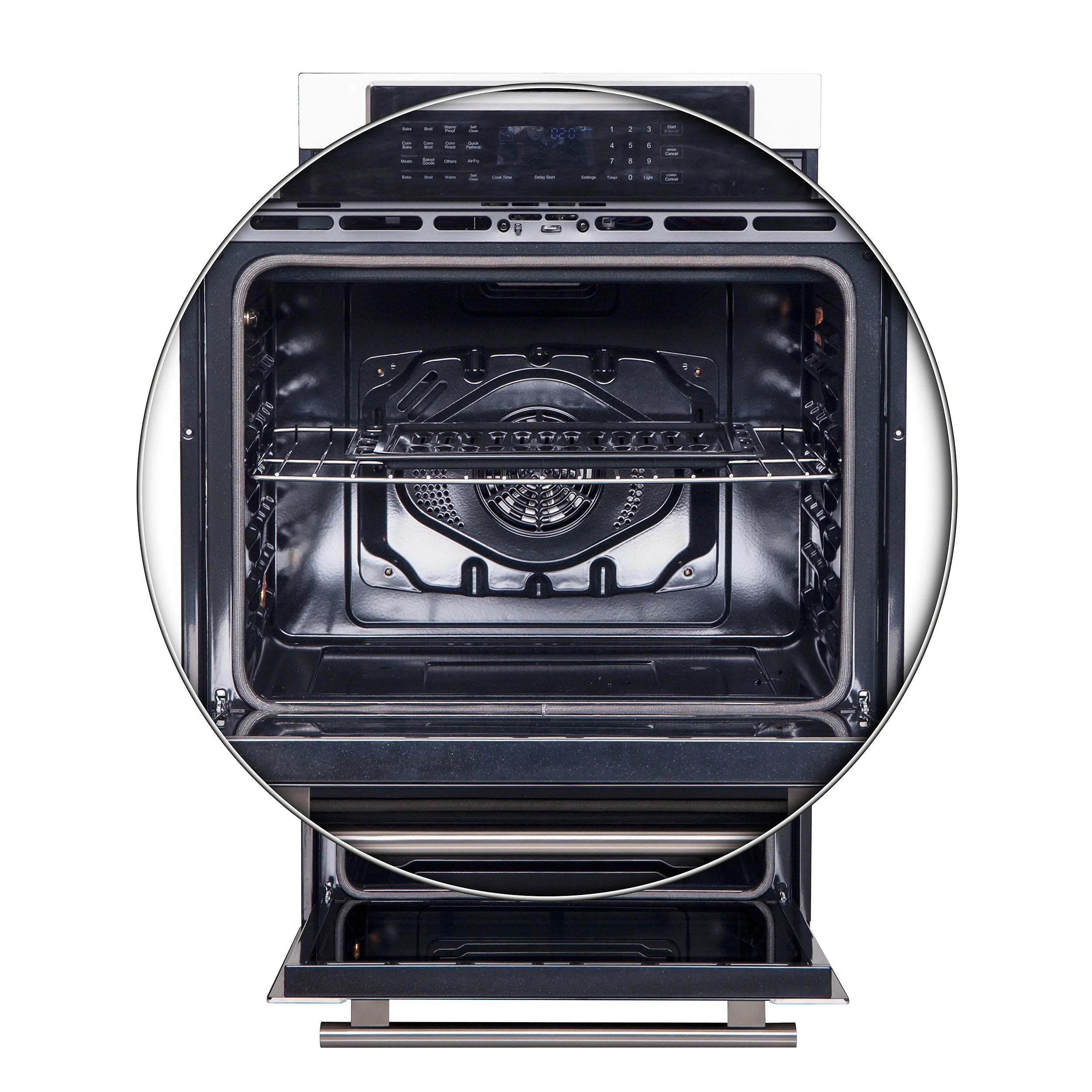 Forno Villarosa 30-Inch Built-In Double Wall Oven, Stainless Steel, Convection Cooking, Touch Control Panel, Self-Cleaning Function