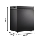 KNDKO 1.8cu.ft. Chest Freezer with Adjustable Temperature, Free Standing Top Open Door Compact Freezer with Removable Basket for Kitchen/Home/Bar/Garage/Office
