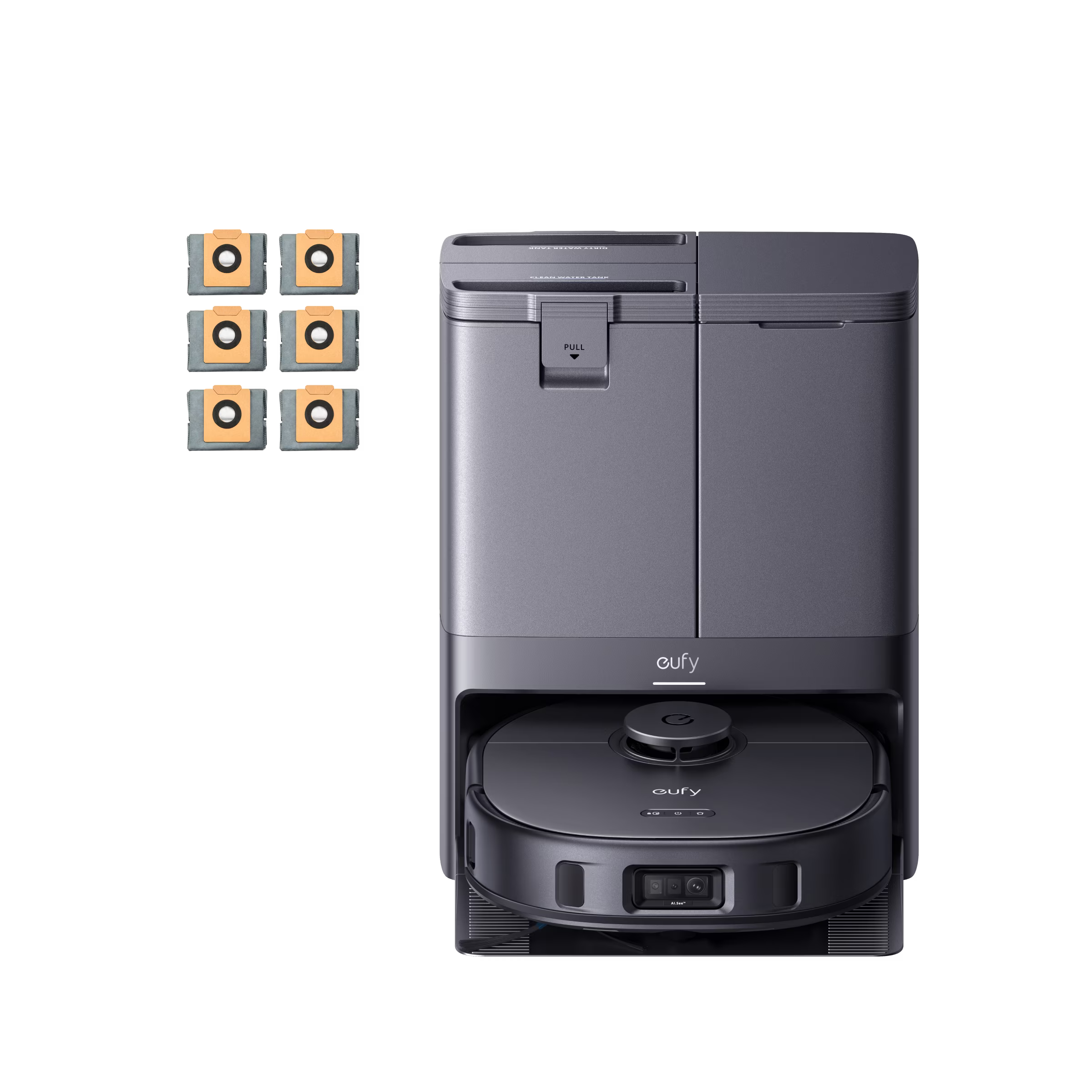 eufy X10 Pro Omni Robot Vacuum + 6-Pack Large Capacity Dust Bags