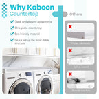 Kaboon Washer Dryer Countertop with Edge Rails, 27.5" x 54", Light Walnut