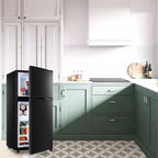 GGTB 3.0 Cu.ft Two Door Small Refrigerator with Freezer, Compact Retro Mini Refrigerator for Dorm, Office, Bar, RV, Bedroom, Red