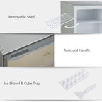 Side-by-Side Refrigerator HOMCOM Mini Freezer Countertop, 1.1 Cu.Ft Compact Upright Freezer with Removable Shelves, Reversible Door for Home, Dorm, Apartment and Office, gray,French Door Refrigerator