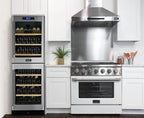 Professional 36-in Propane Gas Range in White with True Simmer Burners