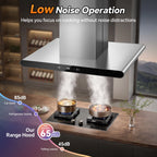 36" Island Range Hood 700CFM Stainless Steel with LED Lights, 3-Speed Touch Control & Delay Shutoff, Ducted/Ductless Convertible