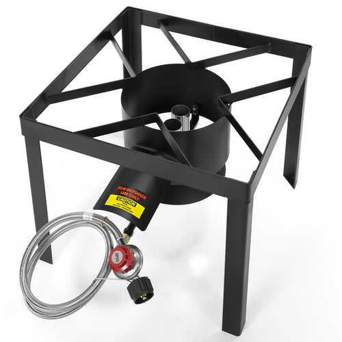 Barton 64 Qt. Aluminum Turkey Deep Fryer Pot With Injector Thermometer Kit and 100,000 BTU Outdoor Propane Stove Burner Stand for 28Lb Turkey, Outdoor Cooking Seafood Boiler Roaster Crawfish Boiling