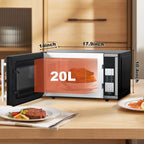 SMAD Countertop Microwave Oven 700W 10 Power Levels 6 Auto Menus 0.7 cu ft