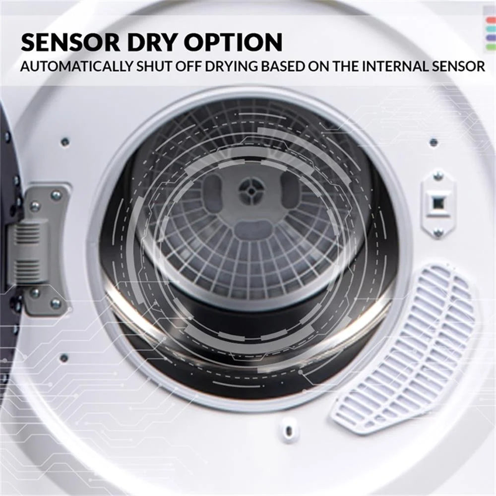 Equator Ultra Compact Short Vented SENSOR Dryer 2.6cf/10lb LED Ops 110V/1400W