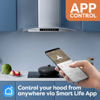 CIARRA Wall Mount Range Hood 30 inch 450 CFM with WIFI/Voice Control CAS502W75